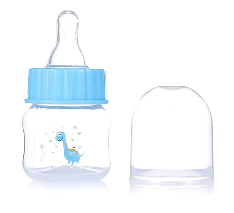 ขวดนมเด็กทารกแรกเกิดสีฟ้า ขนาดเล็ก พกพาง่าย